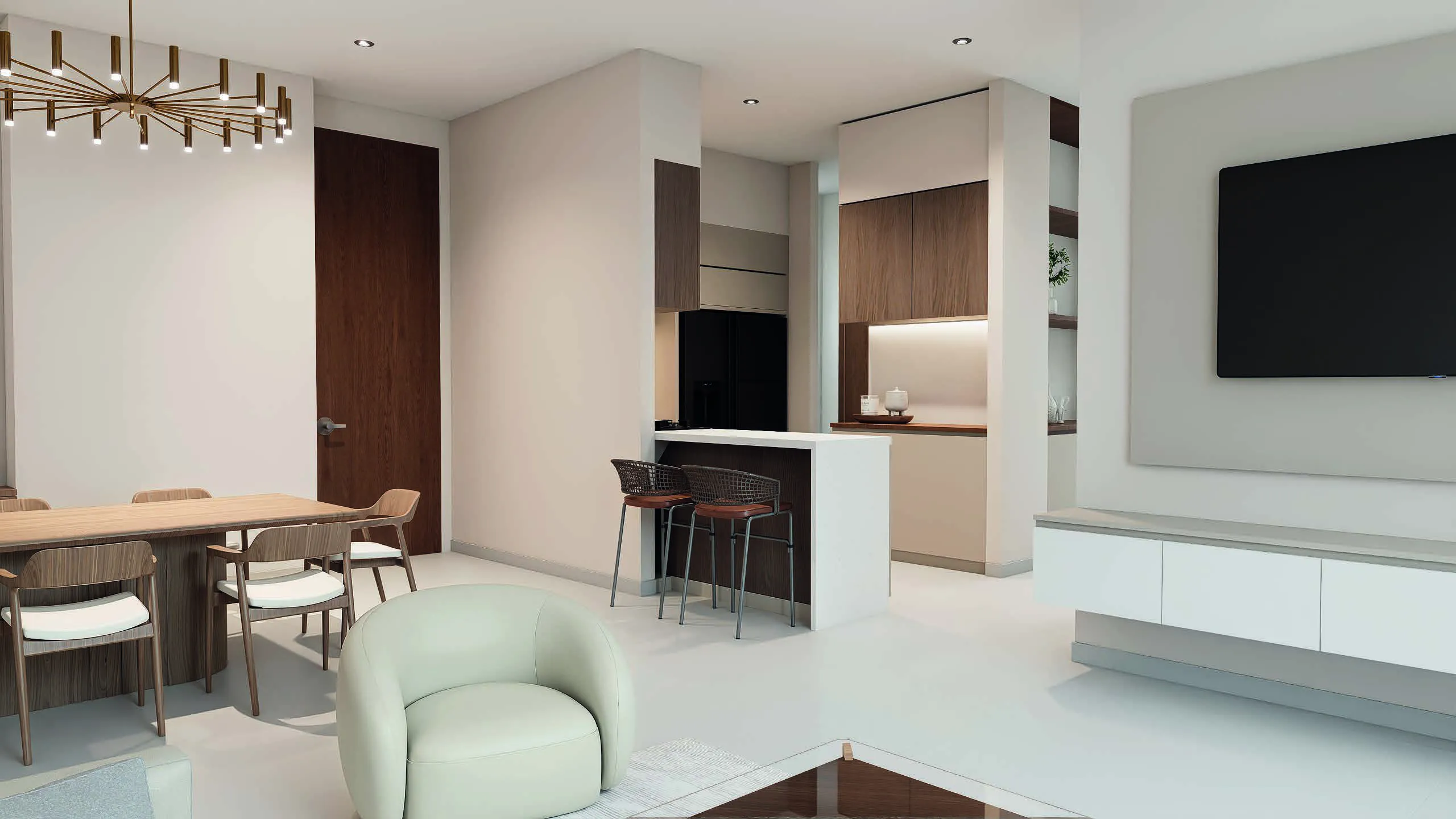 Cocina abierta moderna