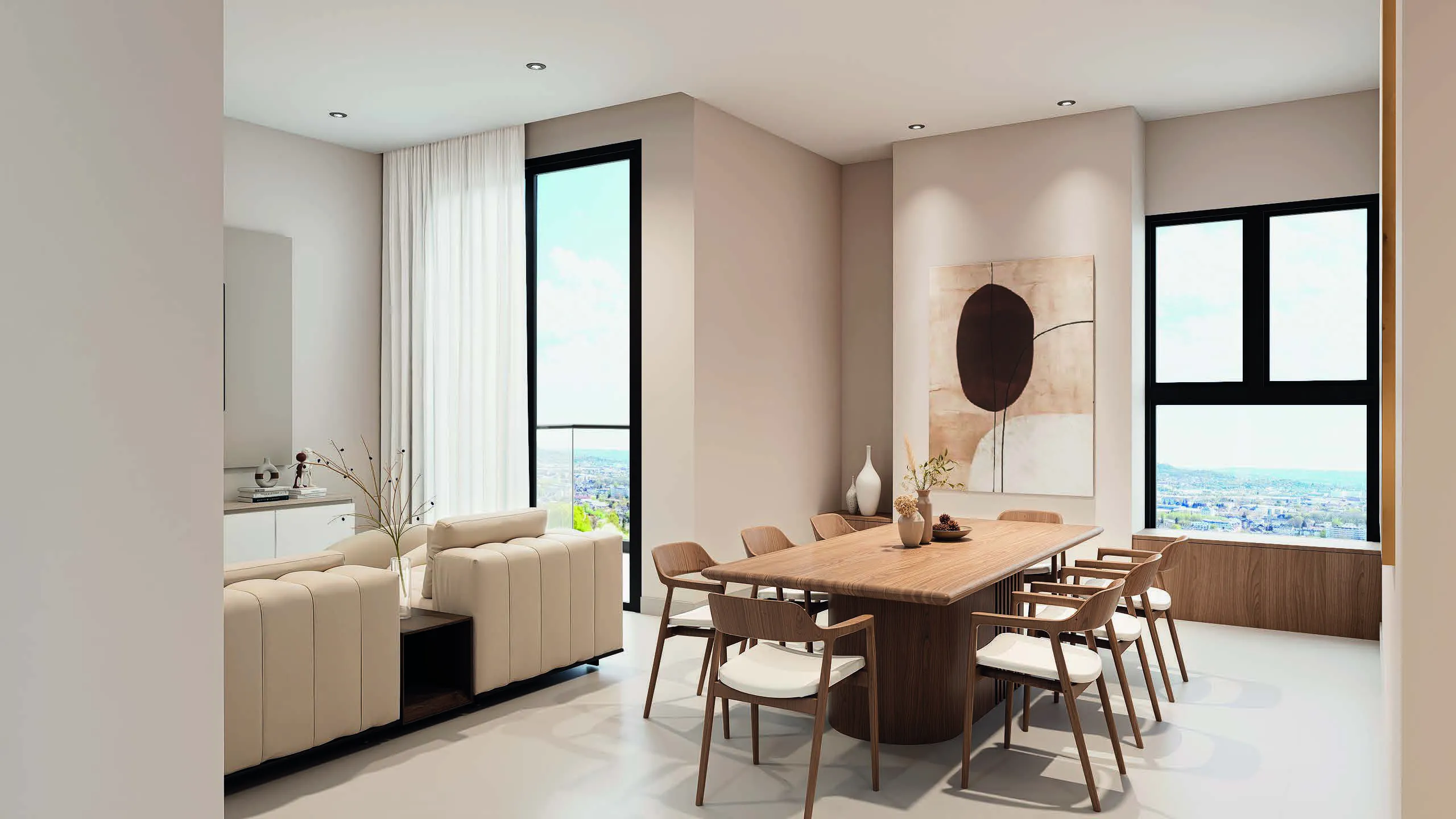 Cocina y comedor abiertos