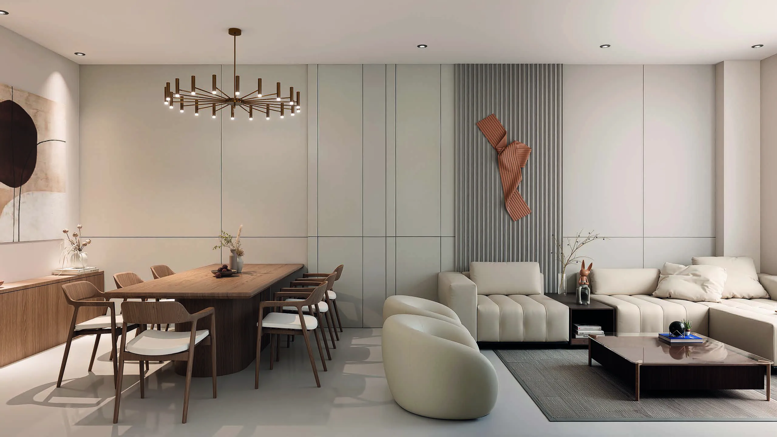 Sala con ventanales y luz natural